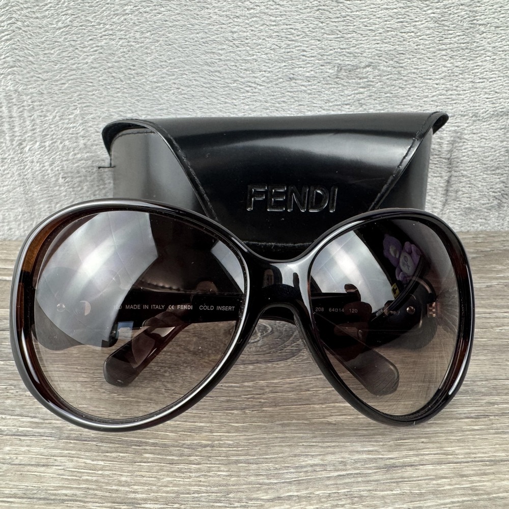 Fendi FS382 208 Sunglasses Womens Brown Gradient Oversized Butterfly 64□14 120